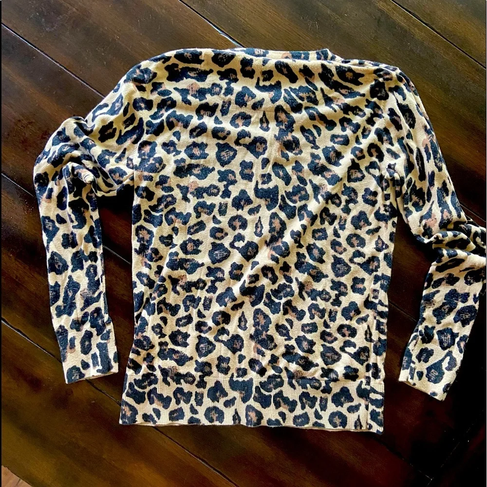 Leopard Button-Up Cardigan - Picture 2 of 2
